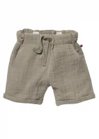 Khaki shorts for children in pure organic cotton