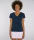Women's Evoker V-neck T-shirt in organic cotton - Navy Blue