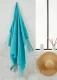 Fouta honeycomb towel 100x200 cm in recycled cotton - Turquoise