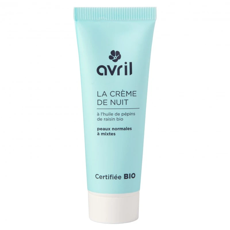 Face organic night cream for normal to mixed skins Avril