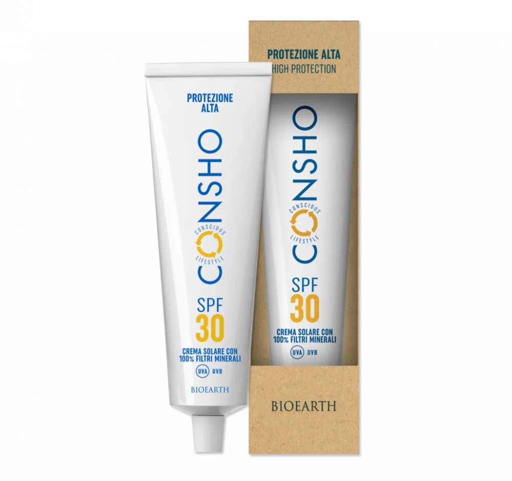 Bioearth CONSHO - Crema solare 100% minerale SPF30