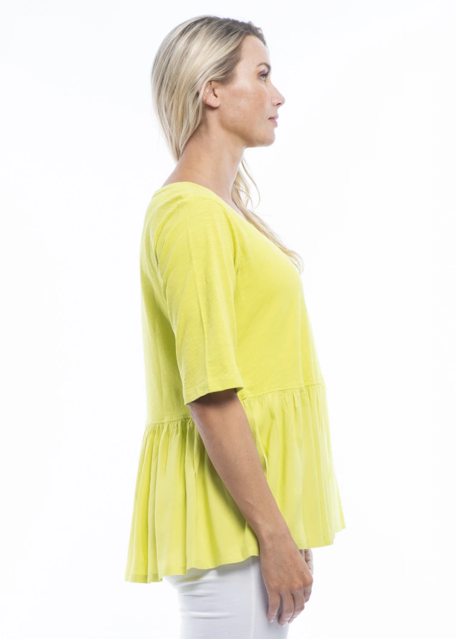 Orientique t-shirt in Organic Cotton and natural viscose_92884